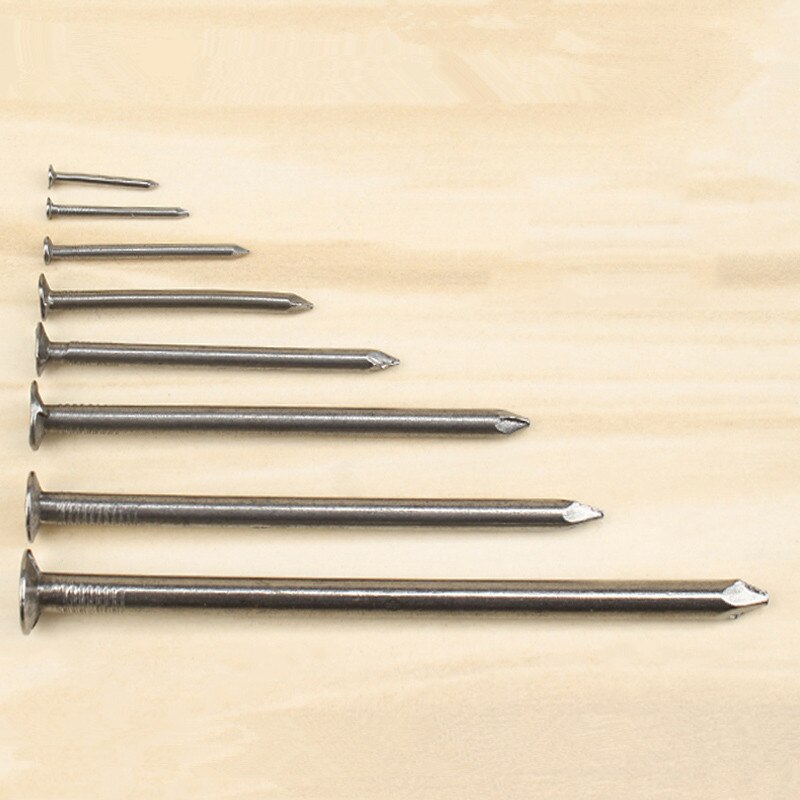 16-100mm Woodworking Nails Household Round Handmade Wall Nails DIY Hardware Tools Fine Iron Nails Long Solid Wood Board