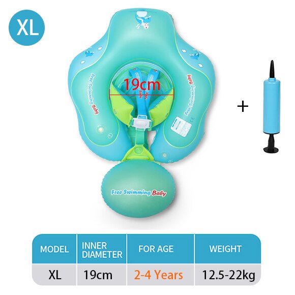 Baby Swimming Inflatable Ring Floating with Tail Ball Swimming Pool Accessories Swim Trainer Anti-choke Piscine Accessoires: Model XL