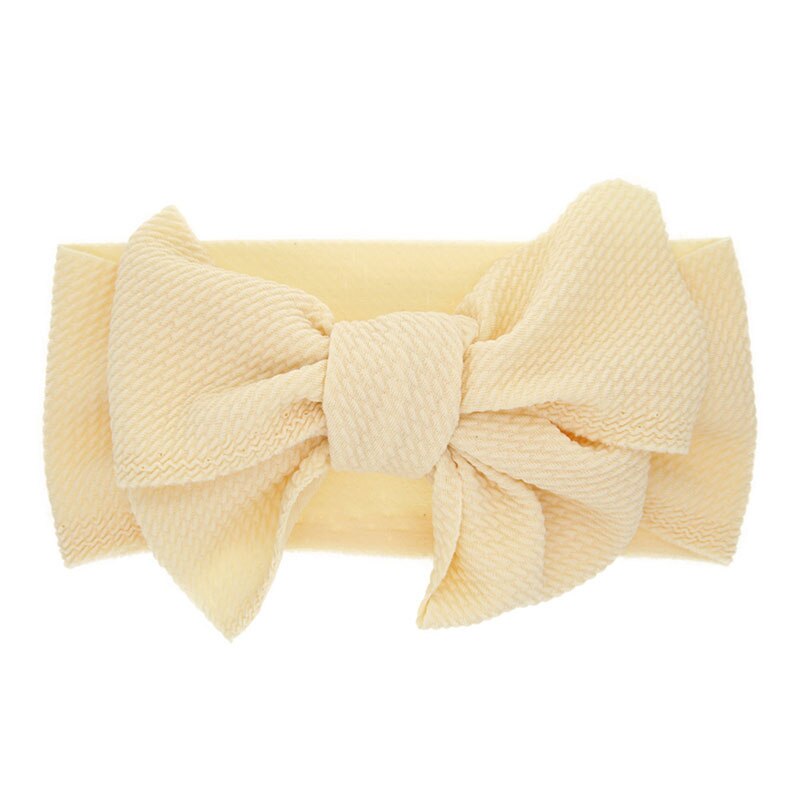 Bandeau à gros nœud pour bébé | En tissu noué de , accessoires pour cheveux, BH615: Cream