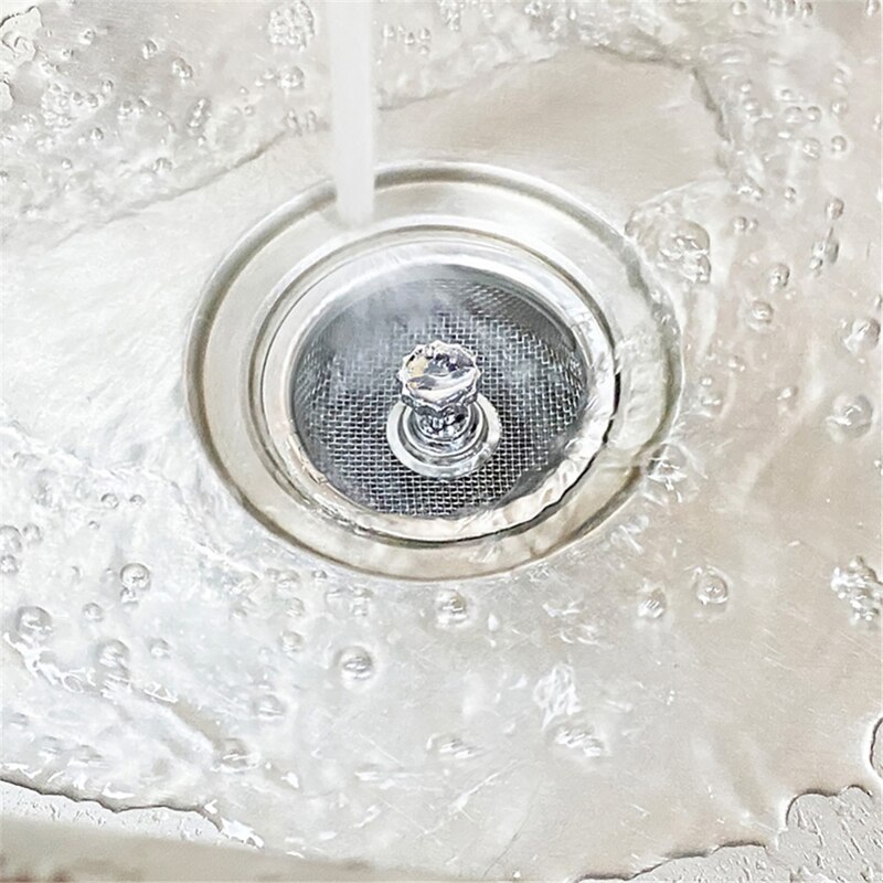 Stainless Steel Sink Strainer Waste Disposer Outfall Filter Hair Basket Sewer Outfall Stopper Plug Bathroom Kitchen B03E