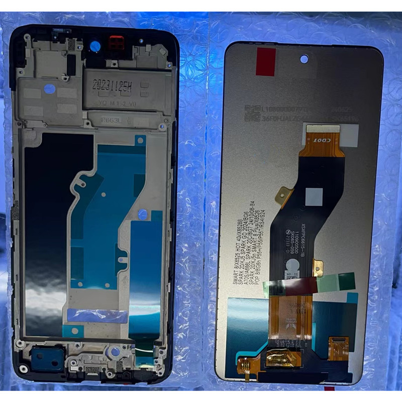 6.6'' Original For Infinix Spark Go LCD Display Screen Touch Panel Digitizer For Tecno Spark Go 1 KL4 Frame