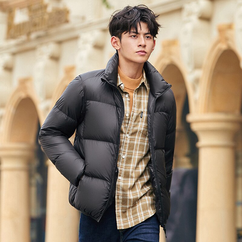 SEMIR Lightweight Down Jacket Men Short Winter Jacket Man Loose Brand Couple Thick Down Coat Clothes