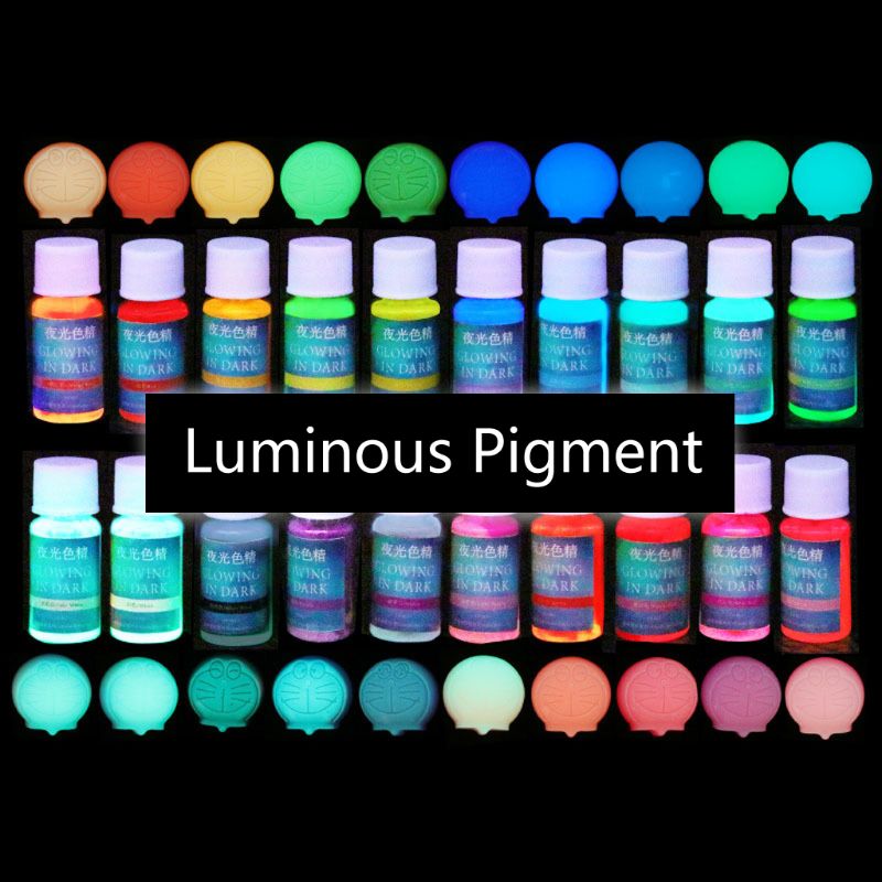 20 farver glødende i mørk epoxyharpiks pigment kit lysende farvestof flydende harpiks farvestof smykker fremstilling