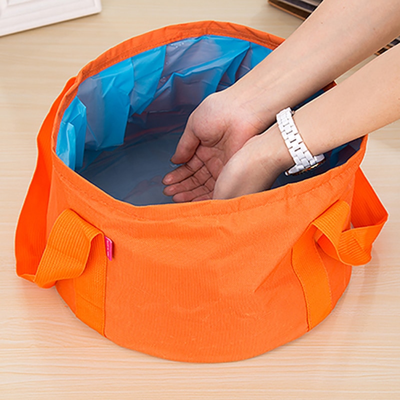 15L Portable Outdoor Travel Foldable Folding Camping Washbasin Basin Bowl Sink Washing Bag Foot Bath Bucket YHJ40715