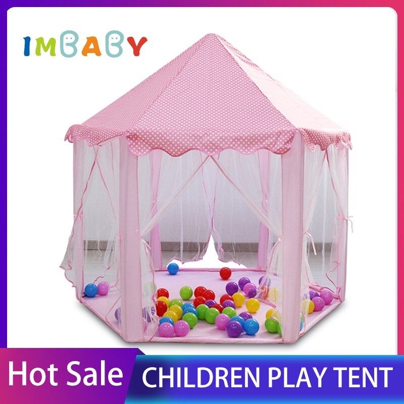 Imbaby Draagbare Kinderen Tent Baby Ballen Zwembad Pit Game Center Kids Castle Beach Tent Speelhuis Ster Lichten Montage snuisterij