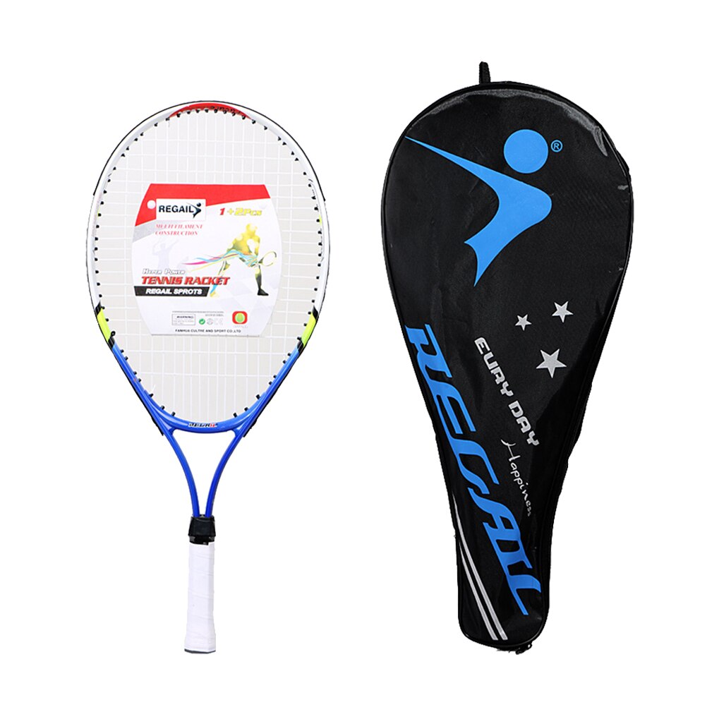 1 sæt legeret tennisracket med taske forældre-barn sportslegetøj til børn teenagere, der spiller udendørs (blå)