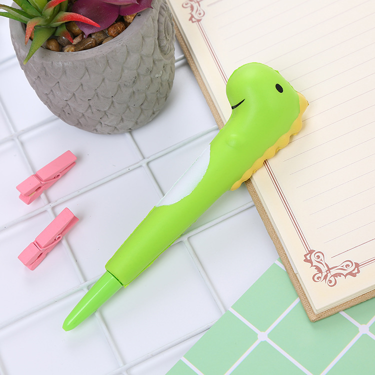 1Pcs Cute Soft Gel Pen Kawaii Decompression Pen Stationery Office School Supply Lovely Cartoon Pen Sponge Slow Rebound Gel Pen: PURPLE