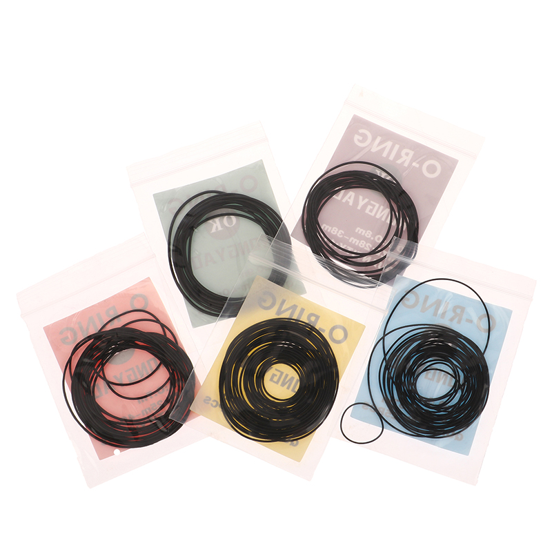 1 paquete de 0,5/0,6/0,7/0,8/0,9mm junta tórica de reloj de goma resistente al agua juntas de cubierta trasera de reloj junta tórica reparación herramientas de relojero Accesorios