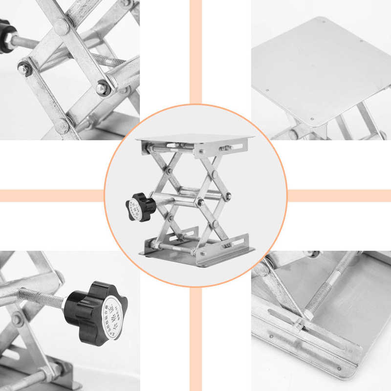 Stainless Steel Laboratory Lifting Platform Stand Scissor Rack 100*100mm Lifting Platform Rack