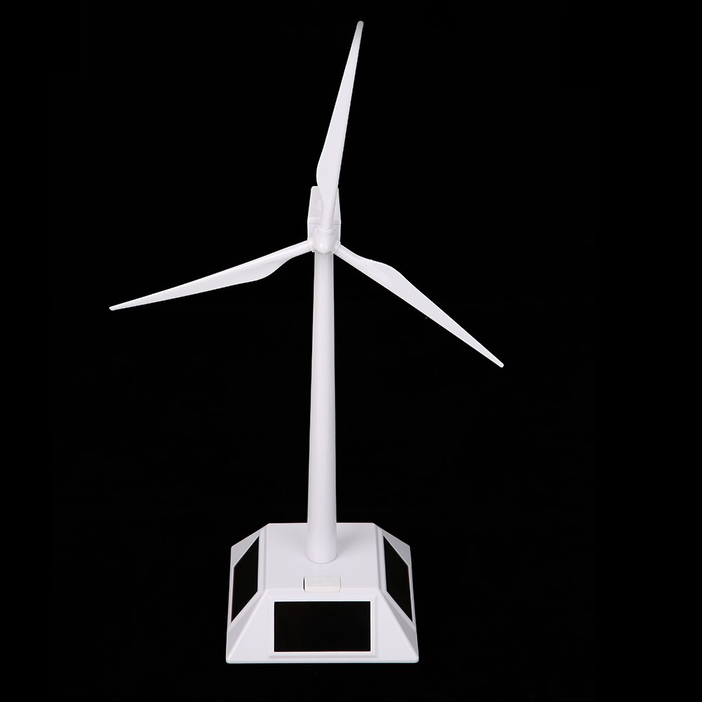 Desktop Solar Powered Windmills Model Wind Turbine Easy Assembled Solar Powered ABS Plastic Windmill Educational Toy