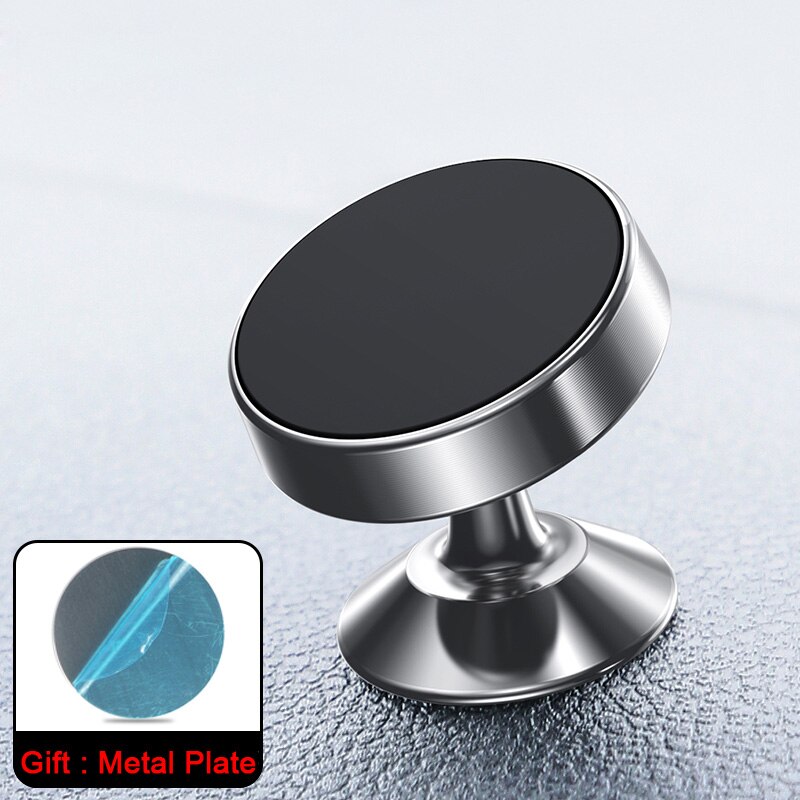 Suporte magnético para telefone de carro para celular suporte para celular magnético suporte para telefone celular suporte para gps no iphone 13 12 xiaomi huawei samsung: Silver