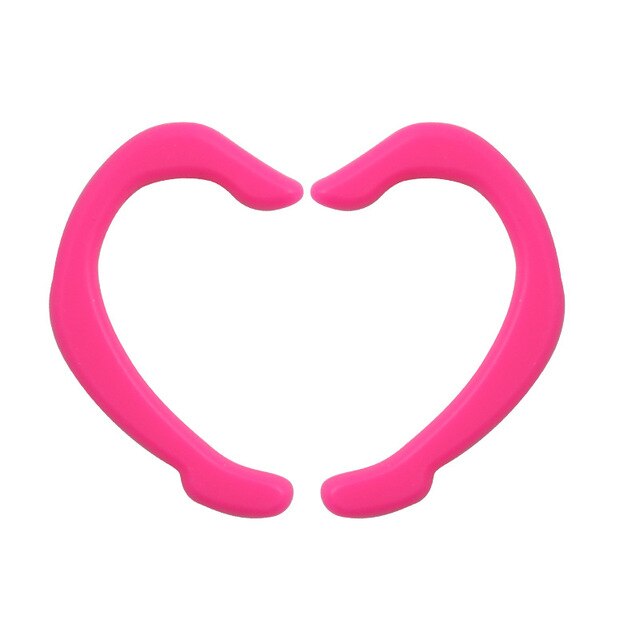 Mascarilla Universal de Gel de sílice, orejeras de silicona reutilizables, ganchos para las orejas cómodos, suministros de gancho, 1 par: Rose red
