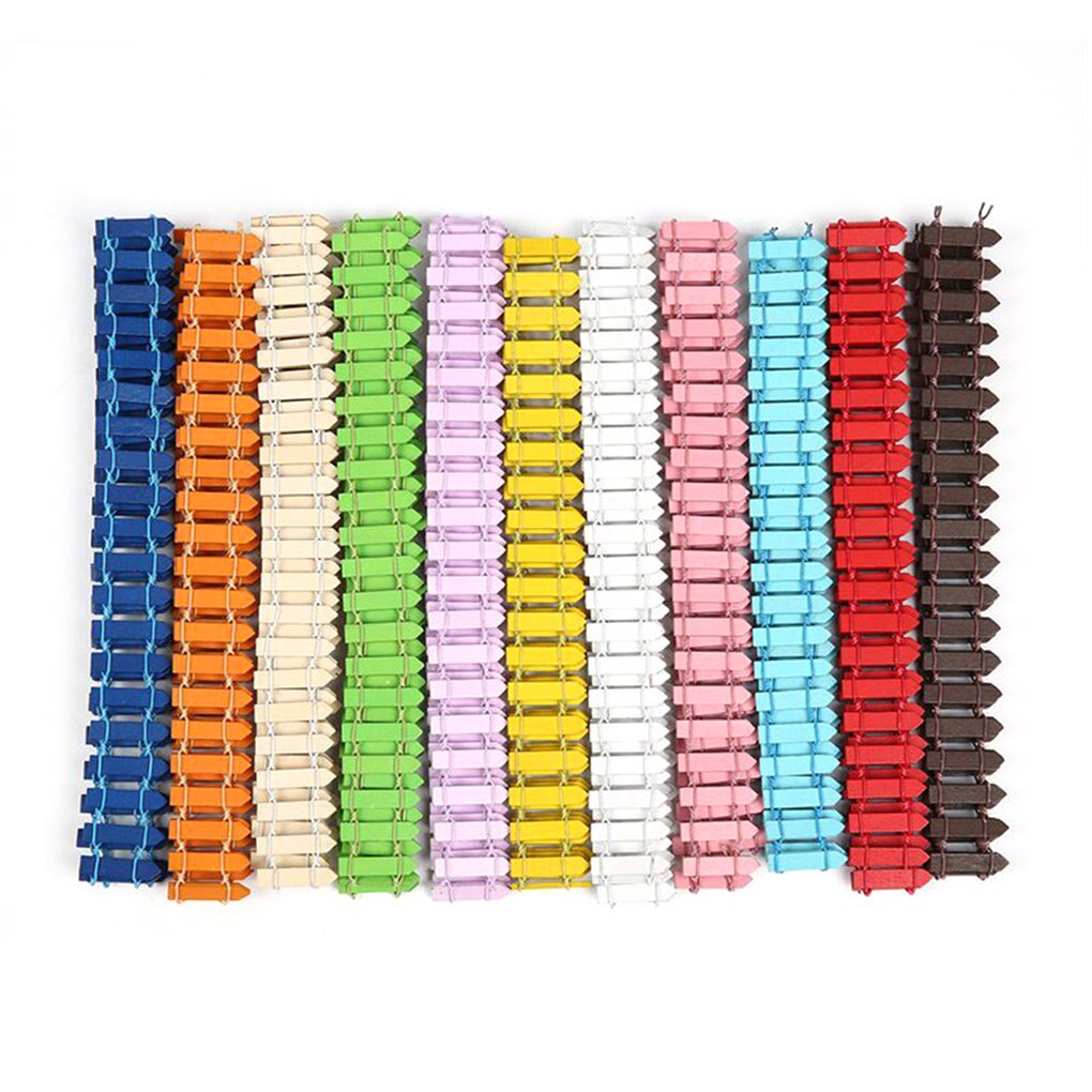 Mini petite barrière barrière en bois artisanat clôture fleur plante en pot paysage décor accessoires Miniature Terrarium bricolage Kit de jardin