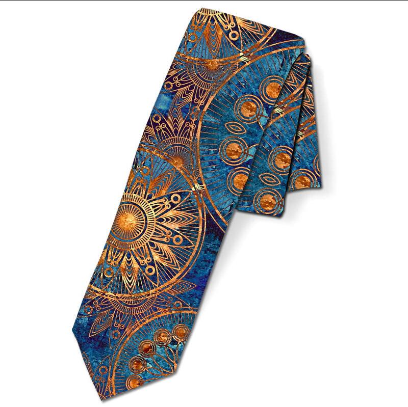 Farverige roman videnskab symbol tilbehør slips 8cm mænds slips passer til forretnings bryllup casual: Stil 8