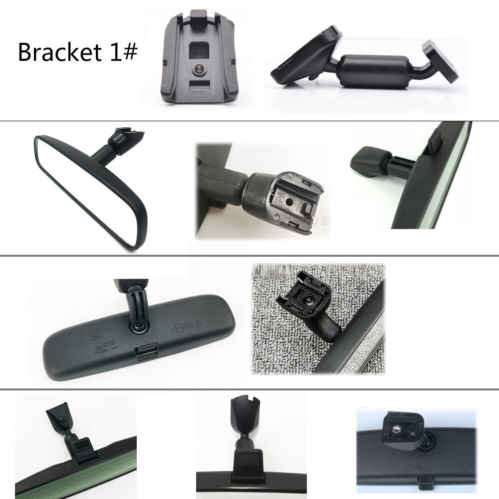 4.3 Inch TFT LCD Screen Car Rear View Mirror Monitor with Special Original Bracket 2 Video Input for Parking Assitance System: Bracket 1