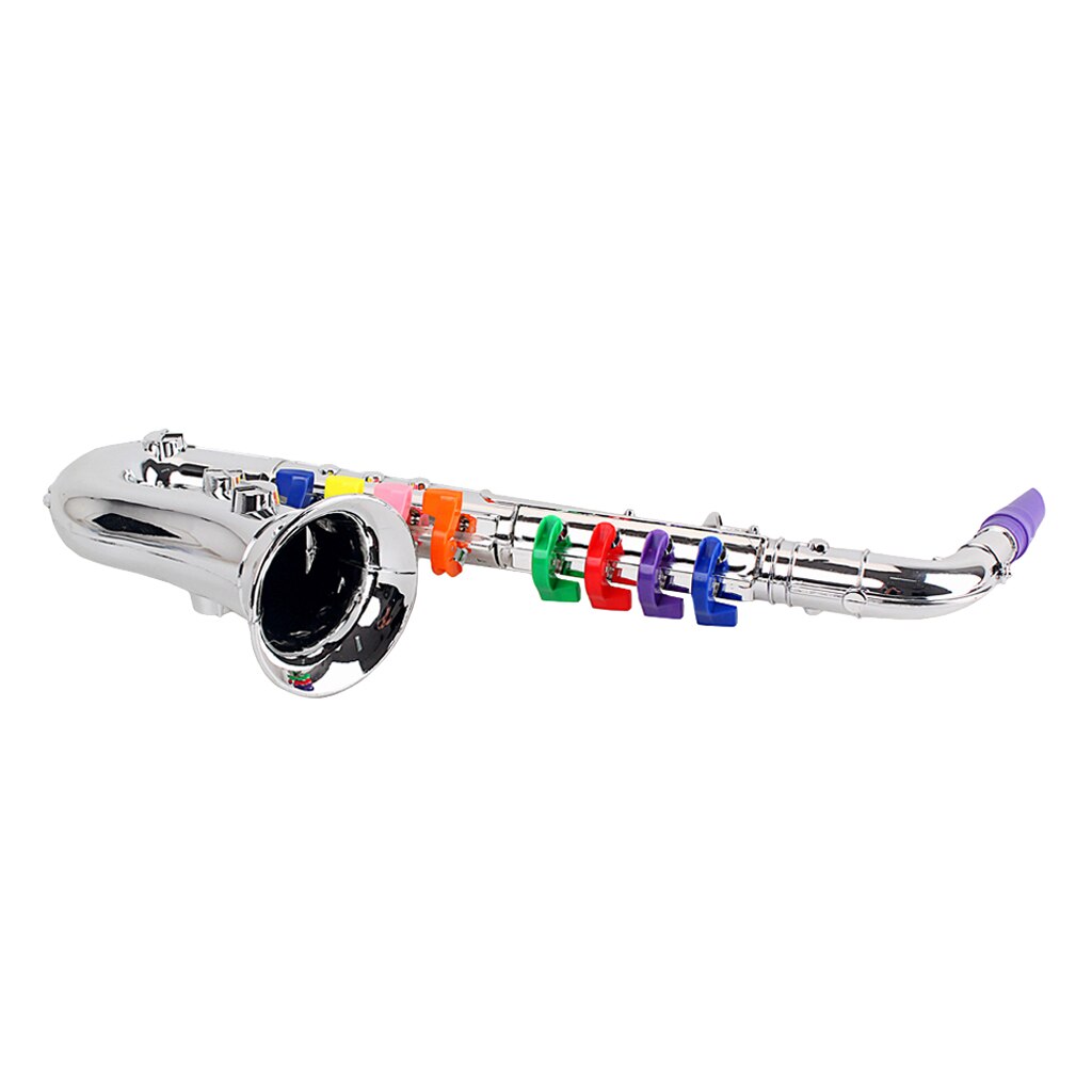 Sliver Mini Saxophone with 8 Note for Preschool Educational Birthday Toy
