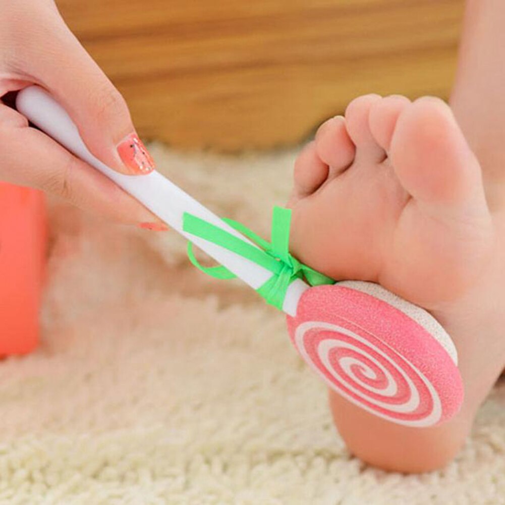 1 PC Foot Rasps Rubbing Stone Feet Dead Skin Calluses Remover Cute Lollipop Double Grinding Foot File Pedicure Tool Skin Care