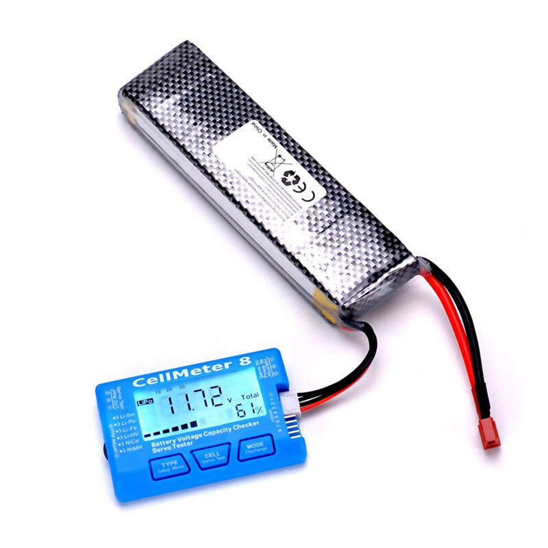 Cell Meter 8 Multifunctionele 2-8S Elektrische Display Lithium Batterij Voltage Elektrische Hoeveelheid Display Balance Actuator Tester