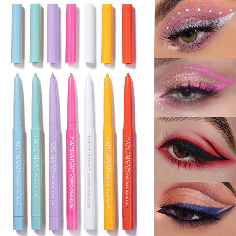 20-farbe Farbige Eyeliner Kuli Wasserdicht Perlglanz matt Lange anhaltende Eyeliner Gel Stift Auge Flüssigkeit Stift Lidschatten kosmetik