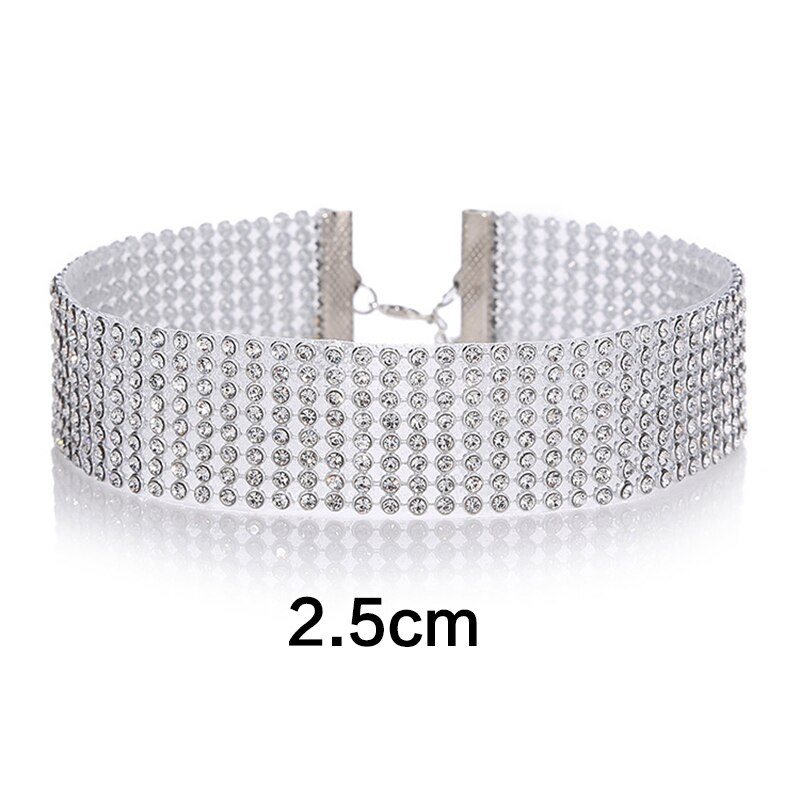 Europäischen Stil Frauen Bündeln Nacken Element Halskette Schmuck Punk Hüfte hüpfen Halsband Halskette Inlay Strass Kragen