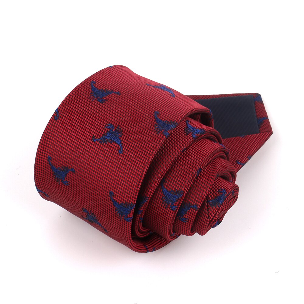 Animal Necktie For Men Polyester Jacquard Cartoon Neck Tie for Wedding Business Suits 6cm Skinny Ties Slim Men Tie Gravatas