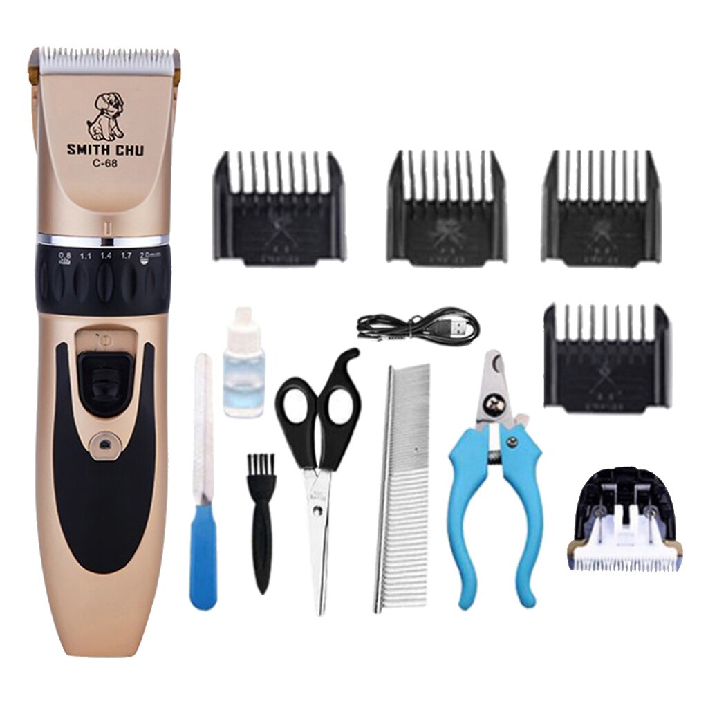 Dog Clippers Low Noise Cordless USB Rechargeable Dog Grooming Kits