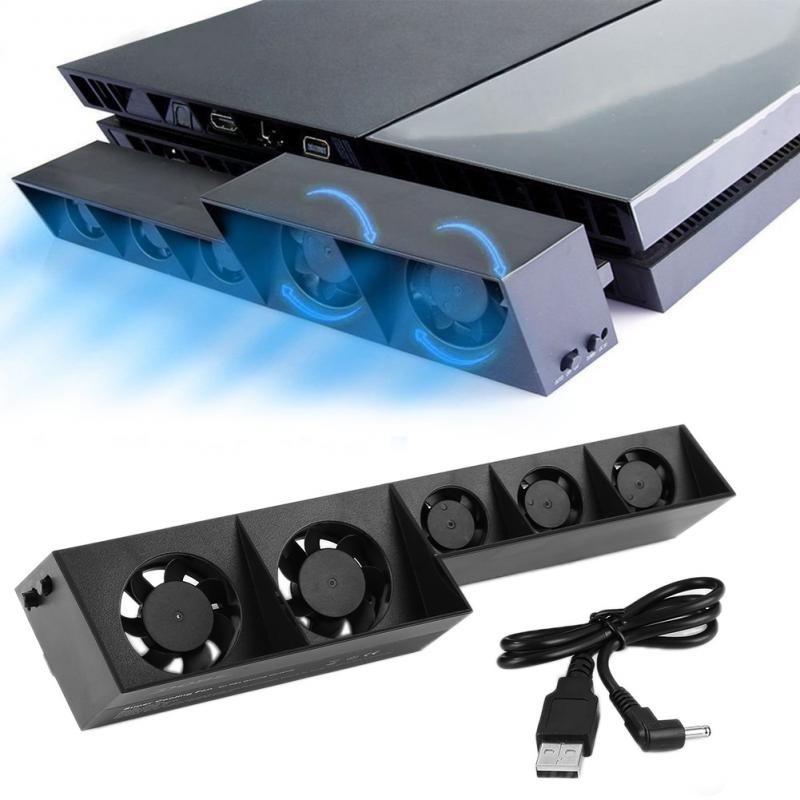 Til  ps4 køler ventilator super turbo temperatur kontrol med usb kabel til sony playstation 4 ps4 konsol lodret stativ