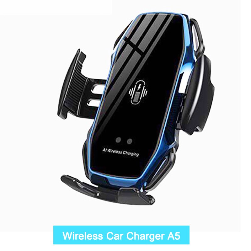 Senza fili Veloce Caricabatteria Da Auto A5 10W Per Android IOS Smartphone Del Telefono Mobile di Ricarica Veloce con Smart Sensor Auto di Montaggio fast Charger: Add MicroUSB N Rec / A5 Blue