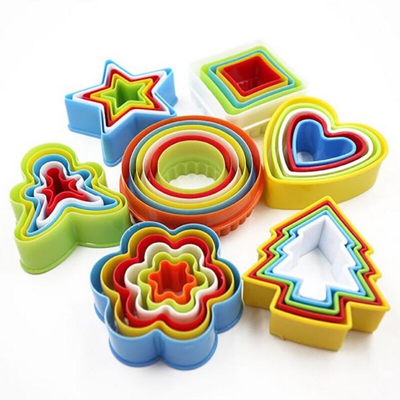 5/6PC Cookie Cutter Cake Mold Biscuit Fondant DIY Mold Star Heart Round Flower Shape Kitchen Baking Tools Cake Decor Cookie Mold