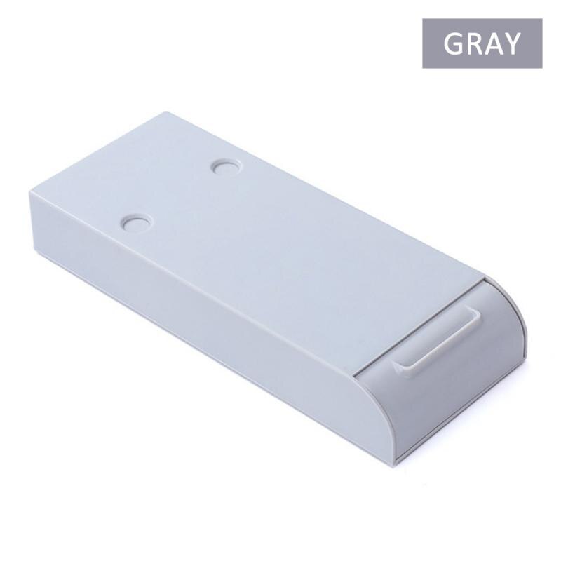 Hidden Table Under Paste Plastic Desk Organizer Memo Pen Stationery Storage Box Case Desk Drawer Divider Stationery Sticky Decor