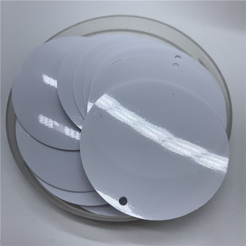 50 stuks 50mm PVC Platte Ronde losse Pailletten met 1 kant gat Pailetten naaien Wedding Craft Accessoires DIY Hanger sequinTrim: 05
