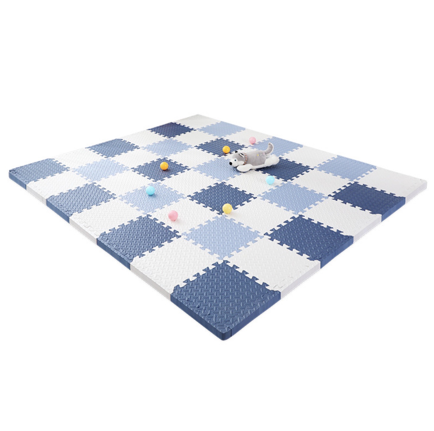 Alfombrilla de goma EVA de 30x30cm para suelo, alfombrilla de espuma suave antideslizante para gimnasio, para hacer ejercicio y Yoga, 12 piezas