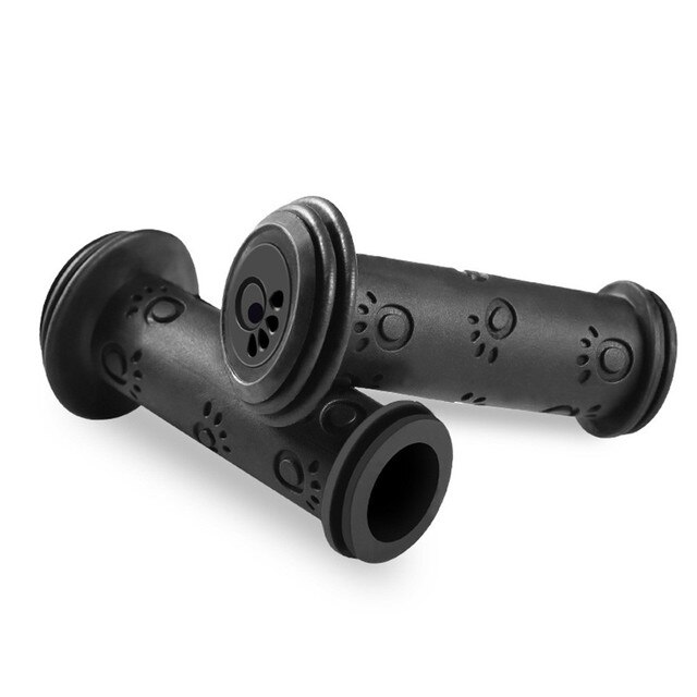 Empuñaduras de goma para manillar de bicicleta para niños, triciclo, Scooter: black