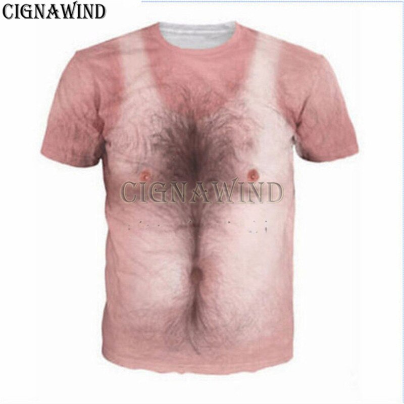 funny Hairy Chest t shirt men/women 3D printed t-shirts casual Harajuku style tshirt streetwear tops: 01 / S