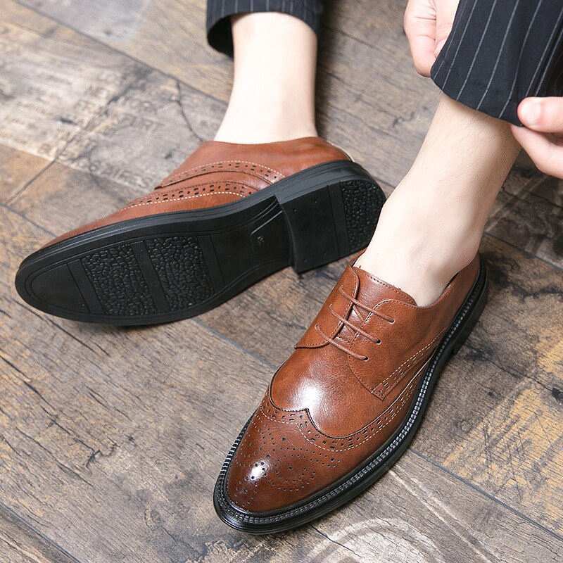 Valstone nowe markowe skórzane buty męskie wysokiej jakości modne eleganckie obuwie męskie klasyczne formalne na wesele społeczne męskie buty sukienka