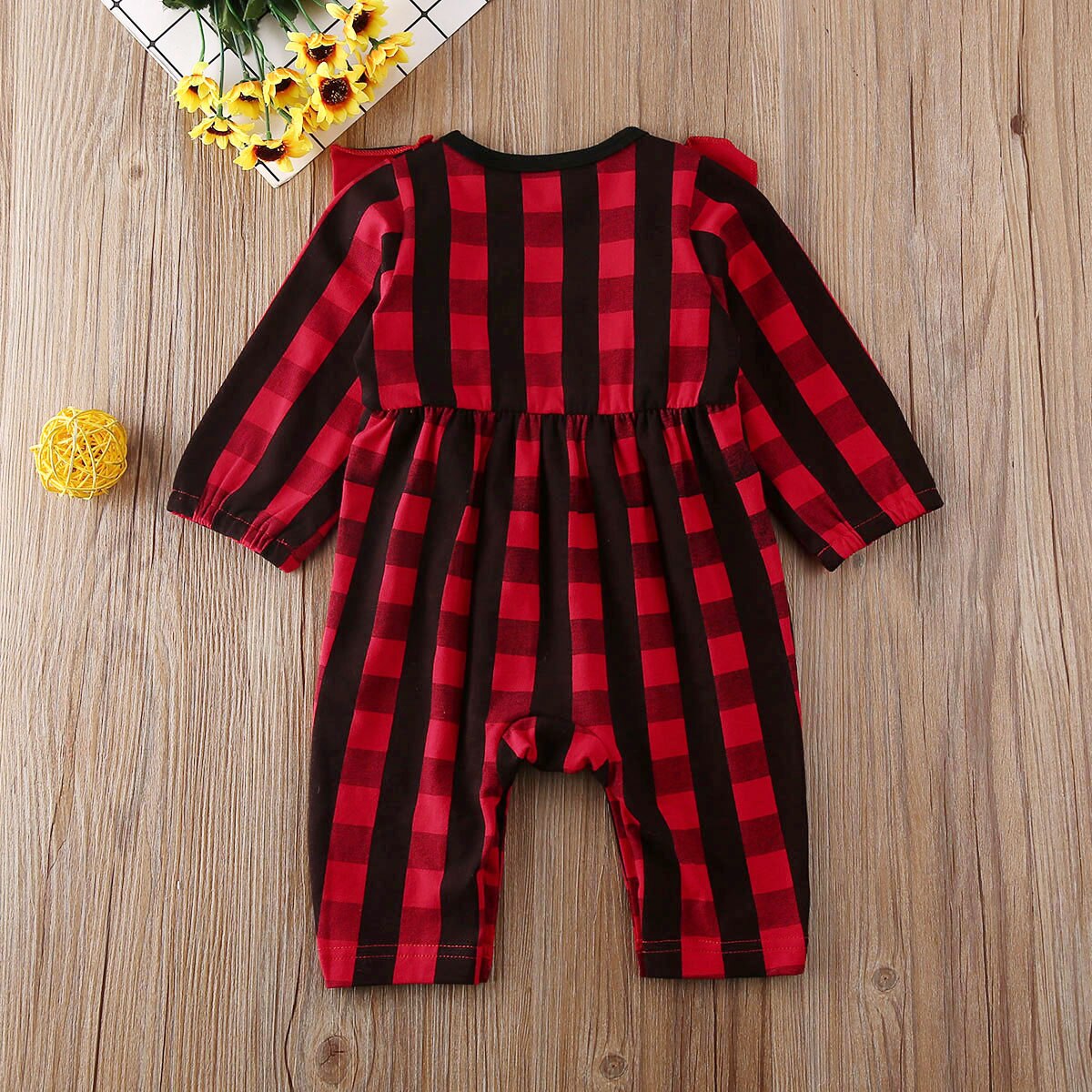 Sisters Brothers Matching Kids Baby Rompers 0-18M Boys Girls Christmas Plaid Print Long Sleeve Romper Outfits
