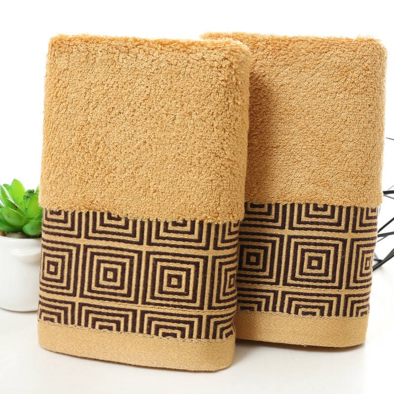 Zhuo mo blødt bambusfibre ansigt håndklæde til voksne tykt badeværelse superabsorberende håndklæde 34 x 74cm håndklæde: Brun