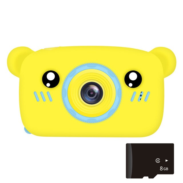 Cámara de juguete para niños Min 2,0 pulgadas 1920 HD pantalla multifunción dibujos animados bonitos niños Cámara juguete educativo jugar: A8