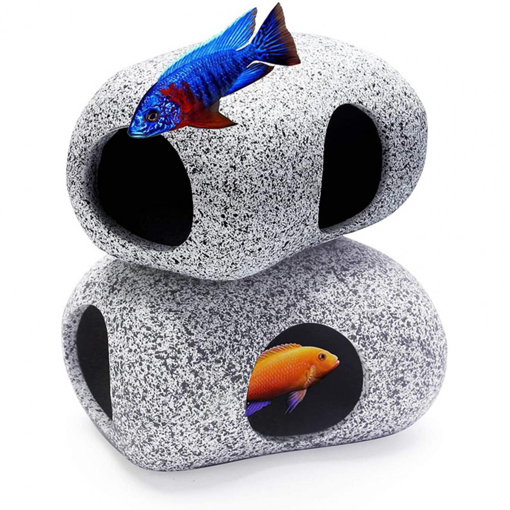Grotte en argile professionnelle pratique pour Aquarium, abri réaliste pour Aquarium