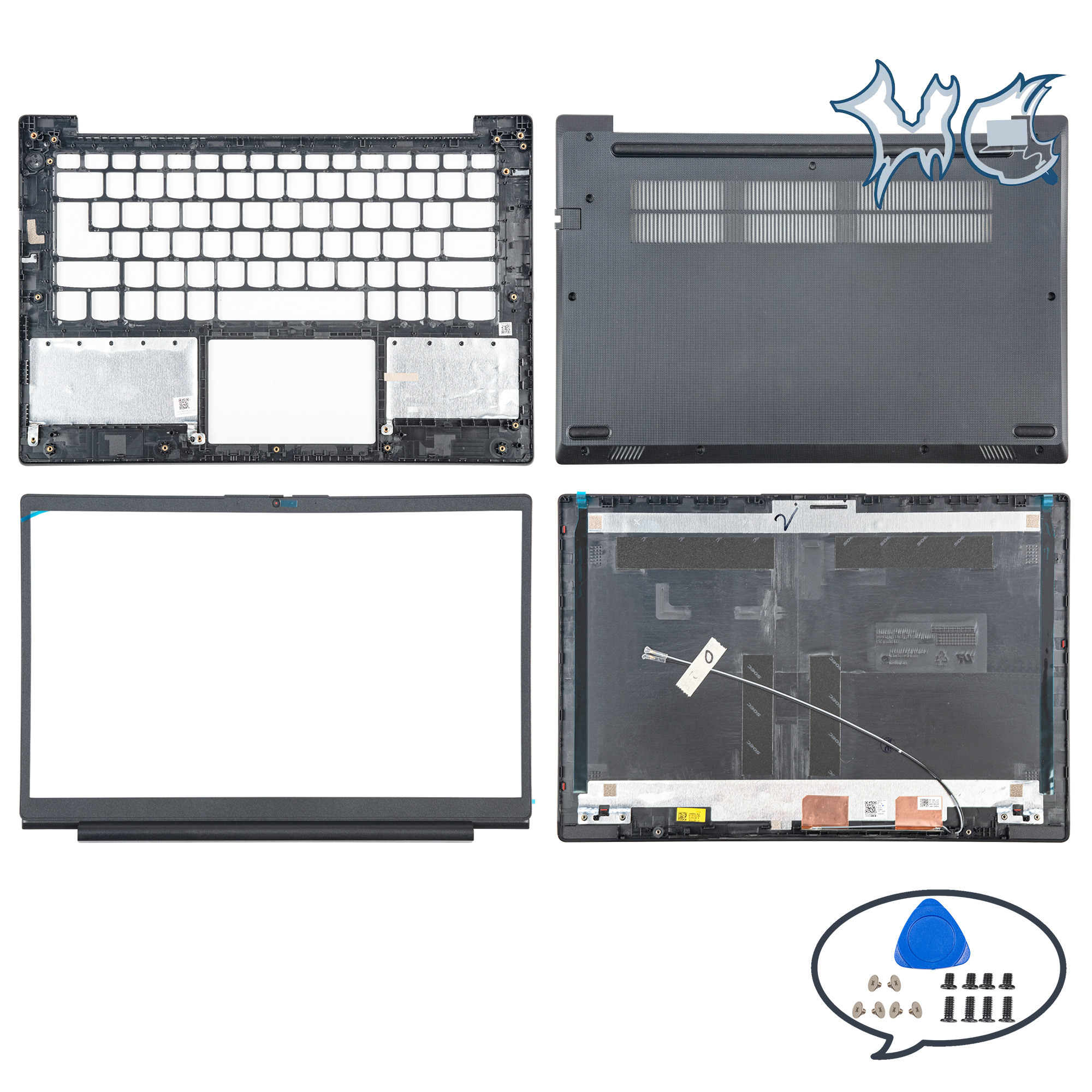 Nowy pokrowiec na laptopa Lenovo V14 G2 ITL V14 G2 ALC IJL LCD Tylna pokrywa Przednia ramka Palmrest Dolna obudowa Zawiasy Górna pokrywa laptopa