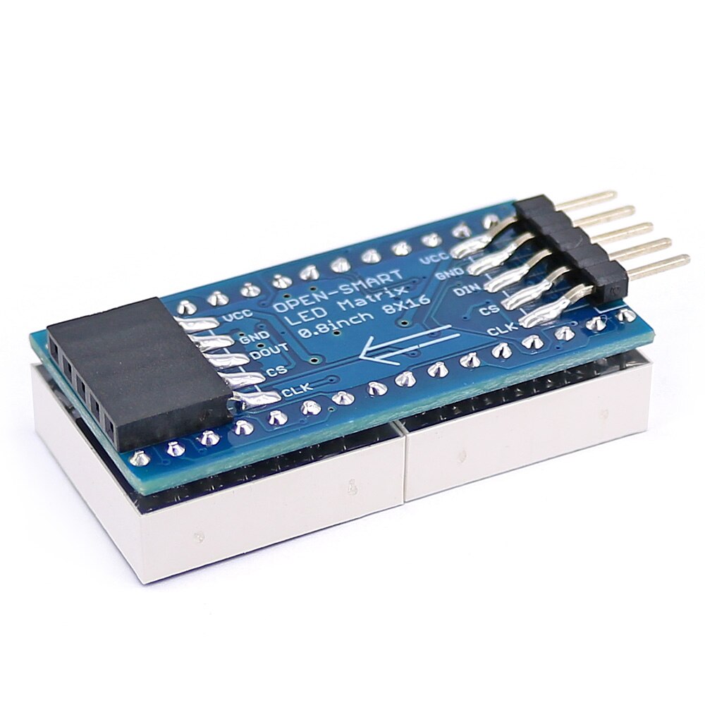 offen-Clever 0,8 "0,8 zoll 8*16 Kaskadierbar rot LED Punkt Matrix Anzeige Modul mit spi-schnittstelle für Arduino UNO R3/mega2560