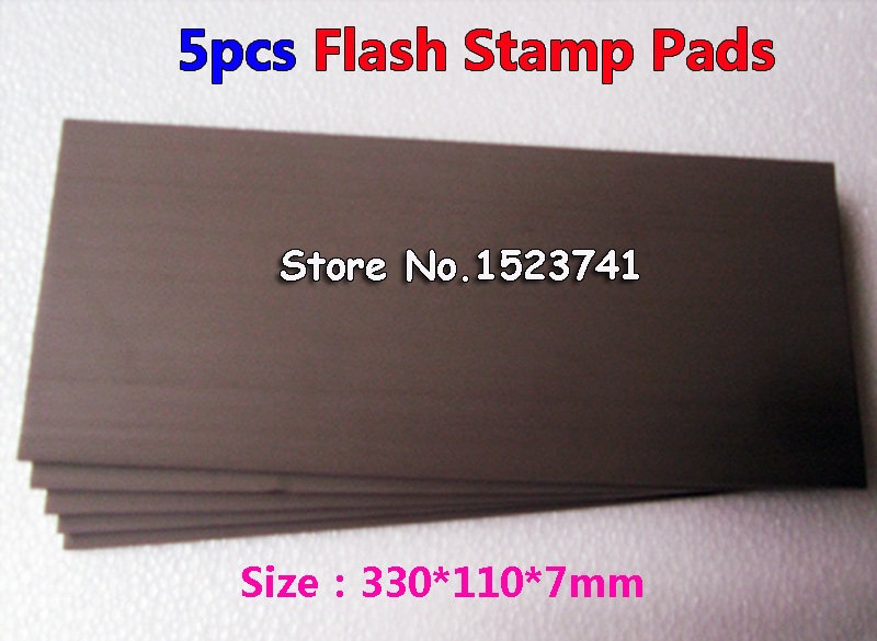 5pcs 330x110x7mm Flash Stamp Pad Cushion Rubber Stamp Plate Materials Photosensitive Self inking Stamping Making