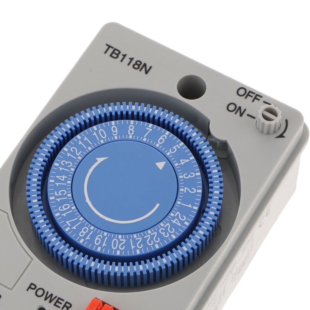 24-Hours Chronometry Timer Mechanical Switch Industrial Analogue Timer with Dustproof Cover, AC100-240V