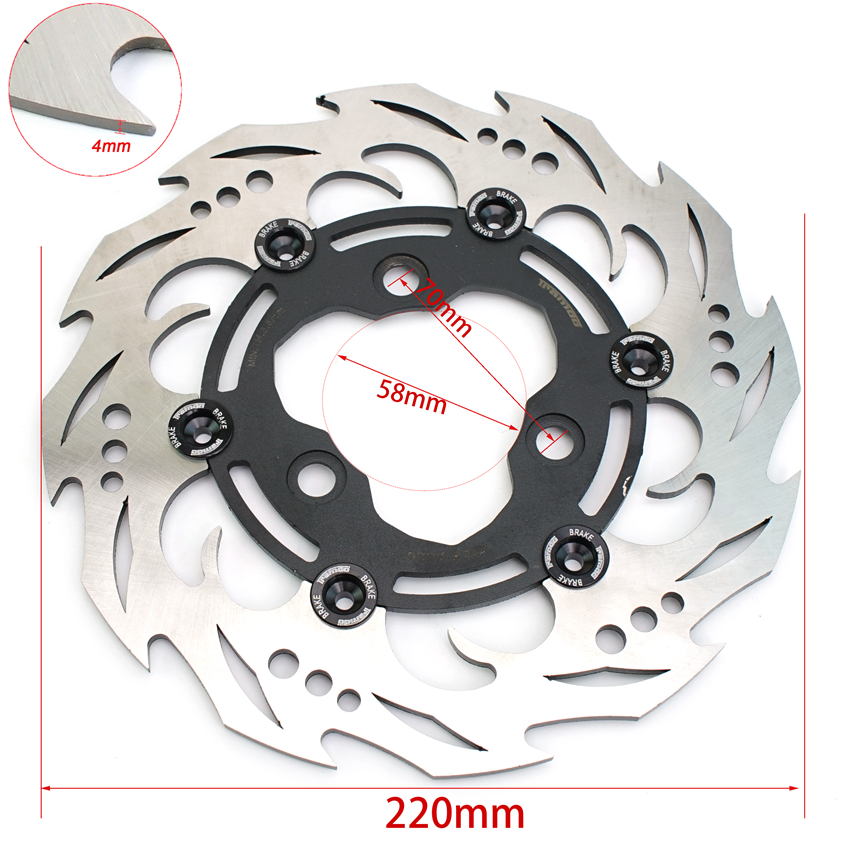 Étrier de frein à disque de moto, étrier RPM, lancement de 82mm, universel, 200mm, 220mm, Rotor flottant à disque avec support adaptateur