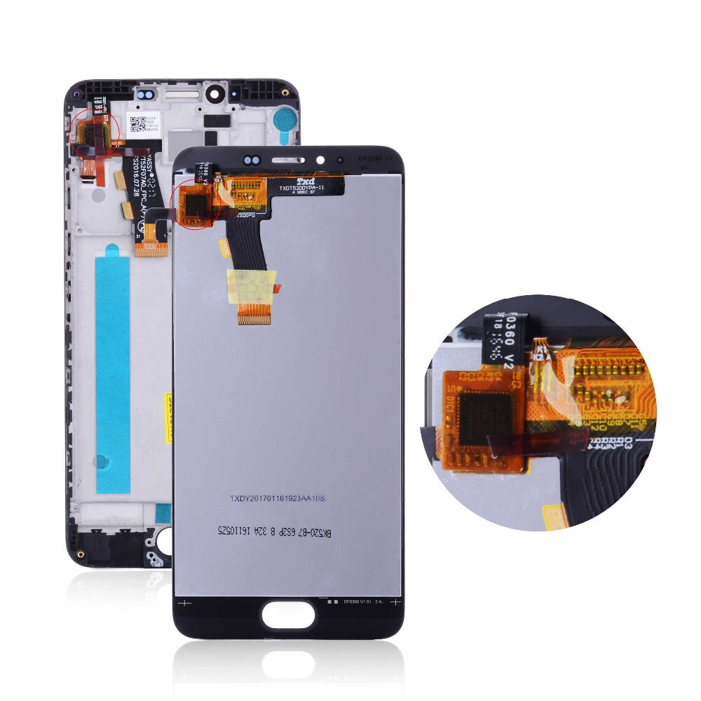 Originele Display Voor MEIZU M5 Display Touch Screen Digitizer met Frame M611H Display Module Voor MEIZU M5 LCD Vervanging