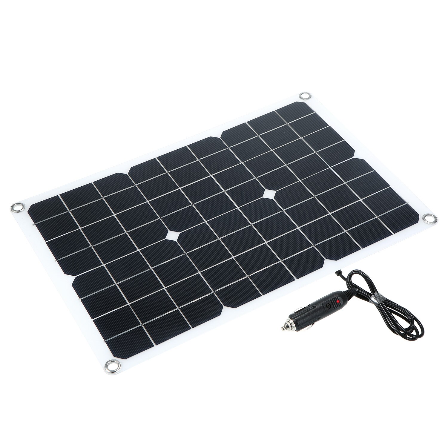 Solcellepanel 100w med 2 usb-interface monokrystallinsk solcelle diy modulbil batteriopladersæt vandtæt