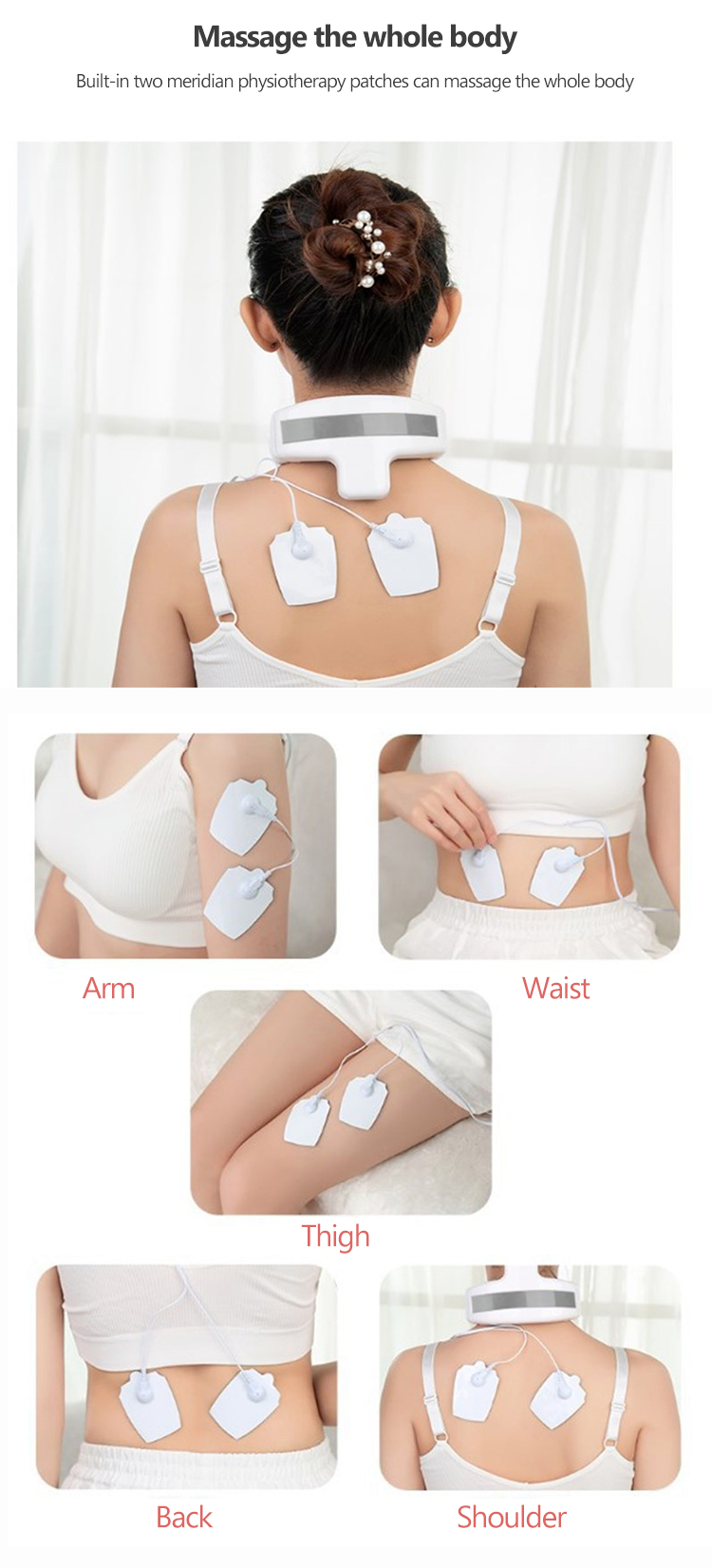 Smart Shoulder Neck Massager Electric Neck Massage Health Care Relaxation Three Heads Relieve Stress Fatigue Pain Relief tool