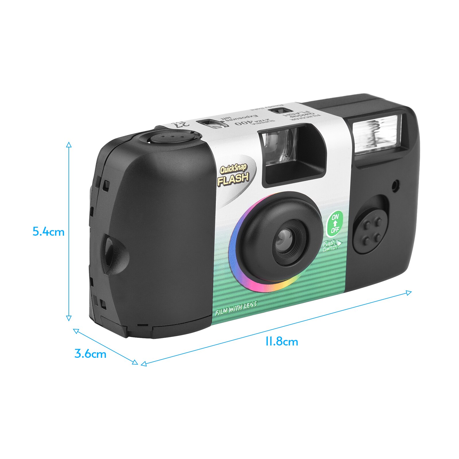 Fujifilm quicksnap flash superia x-tra 400 engångskamera engångskamera med blixt  (27 exponeringar)