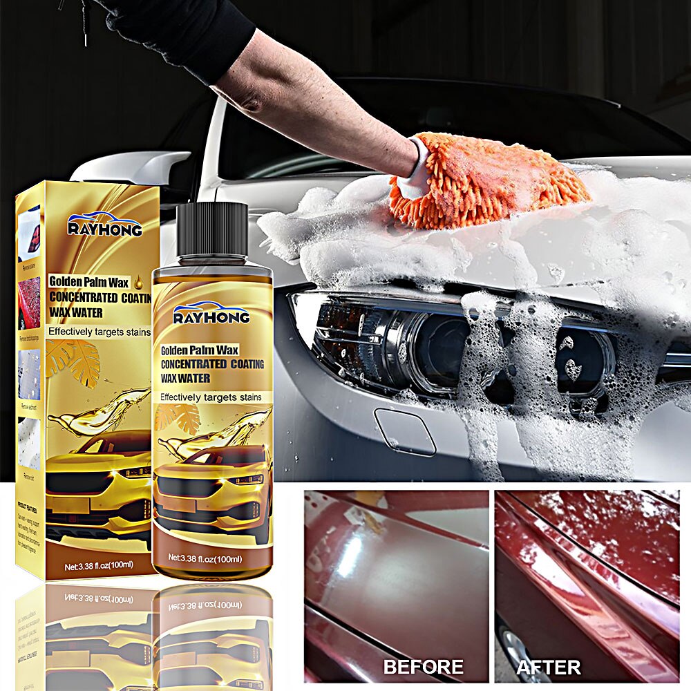 Car Wash Wax Foam Cleaner Carnauba Wax 3 in 1 Ceramic Coating Car Wax Polish Top Coat Polish Paint Sealant