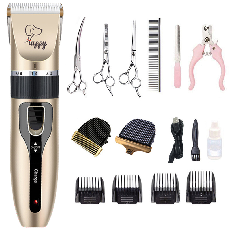 2022 Electric Dog Clippers Pet Cats Hair Clipper Animals Grooming Haircut Cutter Shaver Trimmer Set Rechargeable: WG General 3Cut 16pc